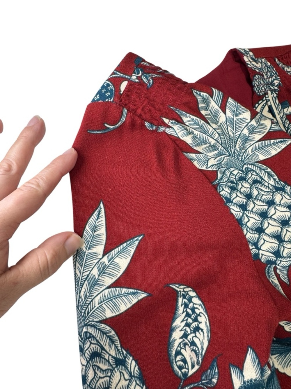 Farm rio .Tropical Landing Red Wrap Mini Dress - Picture 11 of 16